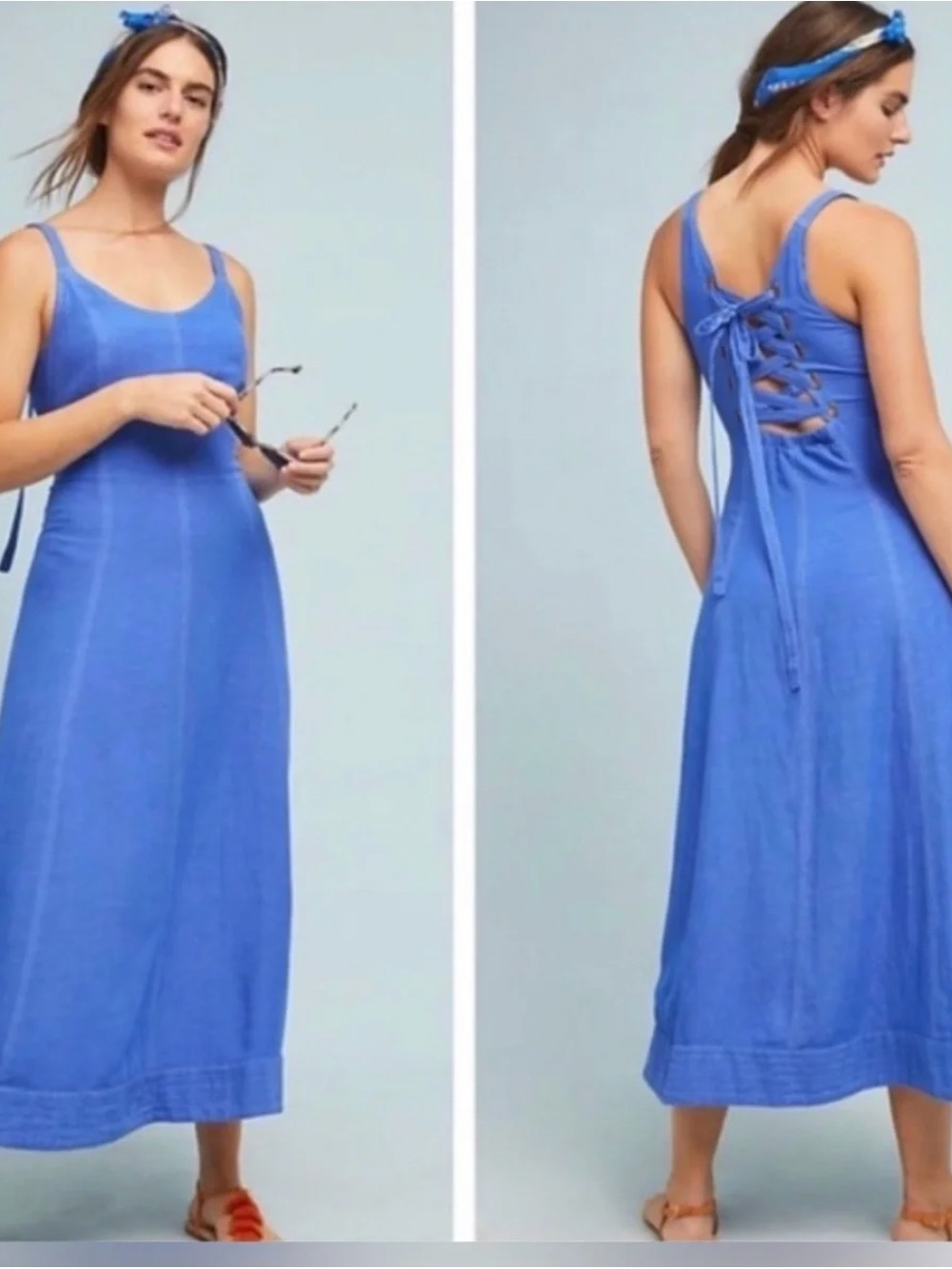Maeve Anthropologie corset maxi dress